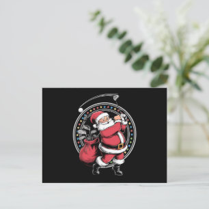 Golf Oh Weihnachtsmann Vintag Golfer Golfi Feiertagspostkarte