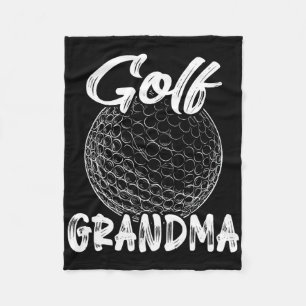 Golf-Oma Frauen Golfspieler Golfball Spieler Famil Fleecedecke