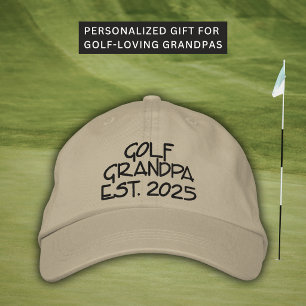 Golf-Opa Est. Jahr Bestickte Custom-Mütze Baseballkappe