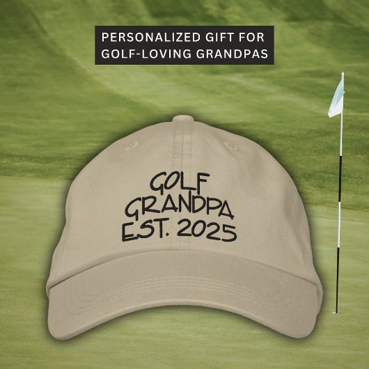 Golf-Opa Est. Jahr Bestickte Custom-Mütze Baseballkappe