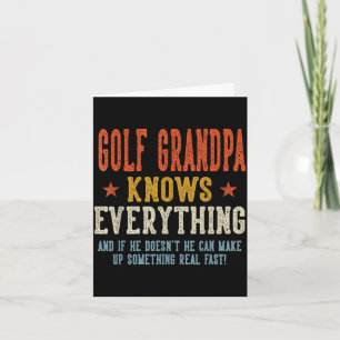 Golf-Opa weiß alles zum Vatertag Retro Karte