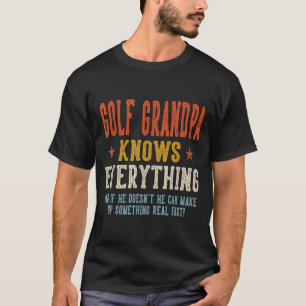 Golf-Opa weiß alles zum Vatertag Retro T-Shirt