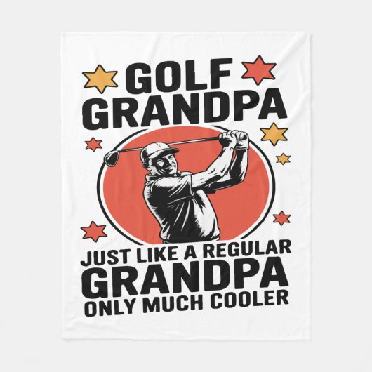 Golf Opa wie ein regelmäßiger Großvater Fleecedecke (Vorderseite)