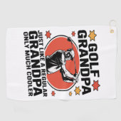 Golf Opa wie ein regelmäßiger Großvater Golfhandtuch (Horizontal)