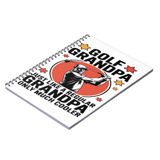 Golf Opa wie ein regelmäßiger Großvater Notizblock (Linke Seite)