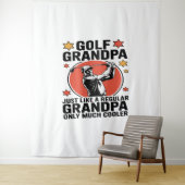 Golf Opa wie ein regelmäßiger Großvater Wandteppich (Beispiel)