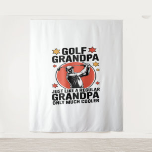 Golf Opa wie ein regelmäßiger Großvater Wandteppich