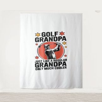 Golf Opa wie ein regelmäßiger Großvater Wandteppich