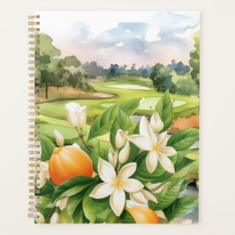 Golf Orange Blossom Thema Florida Golfer Planer