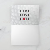 Golf orientierte Silvestereinladungskarte. Einladung (Innenseite)