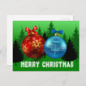 Golf-Ornamente Weihnachtskarte Einladungspostkarte (Vorne/Hinten)
