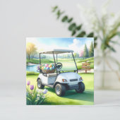 Golf-Osterferien auf dem Golfplatz Feiertagskarte (Stehend Vorderseite)