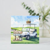 Golf-Osterferien auf dem Golfplatz Feiertagskarte (Stehend Vorderseite)