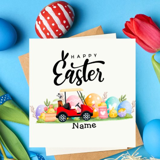 Golf Osterferien für Golfer Feiertagspostkarte