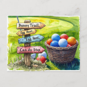 Golf-Osterferien für Golfer Feiertagspostkarte