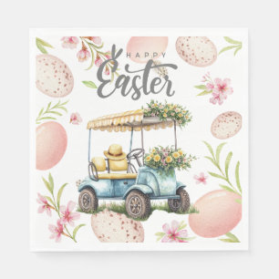 Golf Ostern für Golfer Wasserfarbe Frühling Serviette