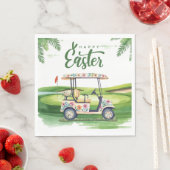 Golf Ostern für Golfer Wasserfarbe Frühling Serviette (Beispiel)