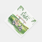 Golf Ostern für Golfer Wasserfarbe Frühling Serviette (Ecke)