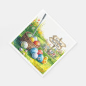 Golf Ostern für Golfer Wasserfarbe Frühling Serviette (Ecke)
