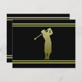 Golf Outing Party Einladung (Vorne/Hinten)