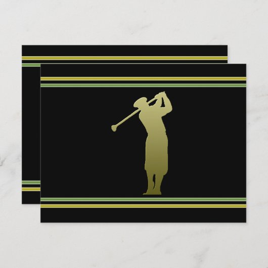 Golf Outing Party Einladung (Vorne/Hinten)