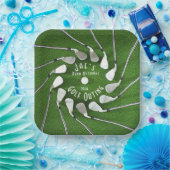 Golf Outing Square Papierplatte Pappteller (Party)