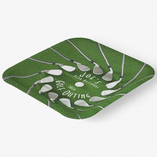 Golf Outing Square Papierplatte Pappteller (Gewinkelt)