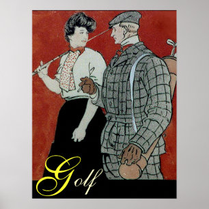 Golf-Paar-Druck Poster