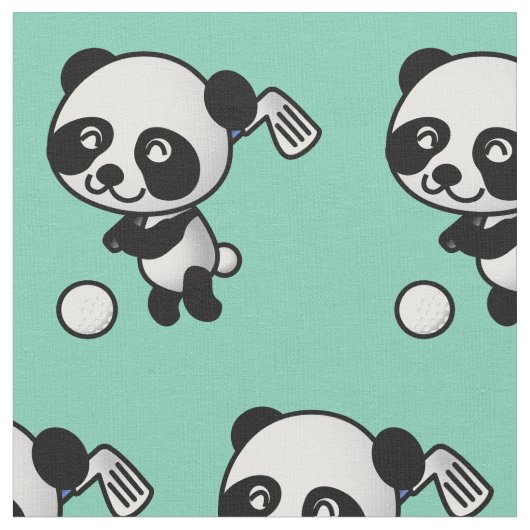 Golf Panda Fabric Stoff (Nahaufnahme)