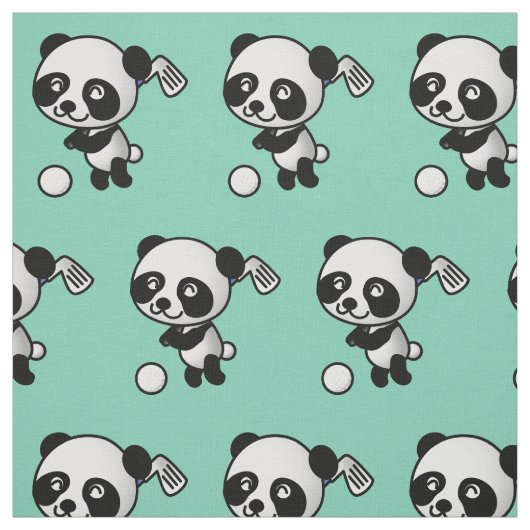 Golf Panda Fabric Stoff (Muster)