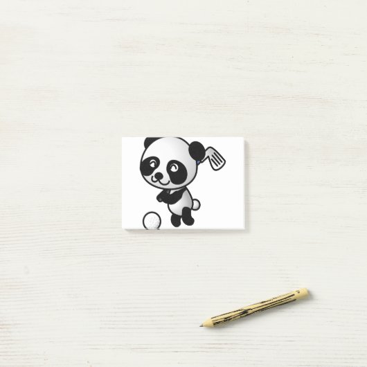 Golf Panda Post-it Klebezettel (Auf Schreibtisch)