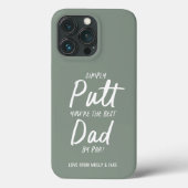 Golf Papa Moderne khaki grüne Typografie lustigen  Case-Mate iPhone Hülle (Rückseite)