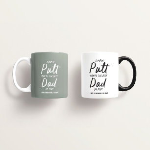 Golf Papa Moderne khaki grüne Typografie lustigen  Kaffeetasse