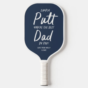 Golf Papa Moderne marineblaue Typografie lustige G Pickleball Schläger
