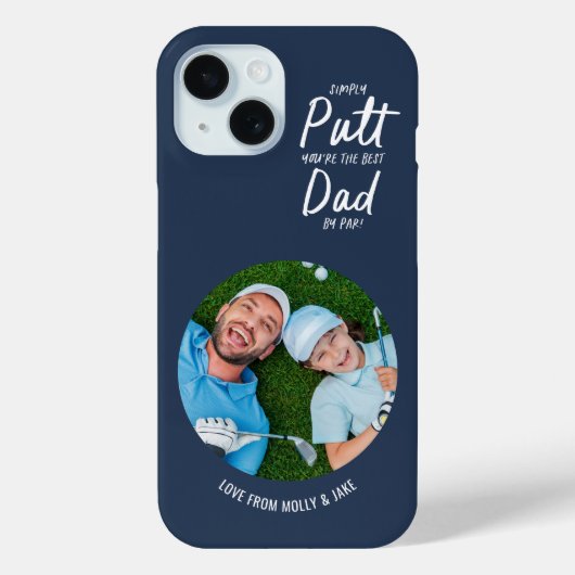 Golf Papa Moderne Typografie Foto Geschenk Case-Mate iPhone Hülle (Rückseite)