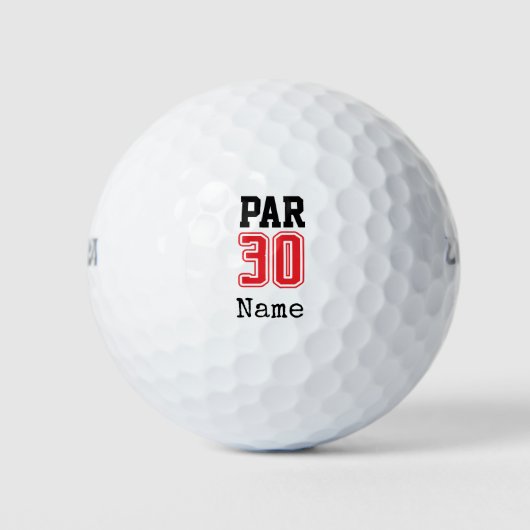 Golf Par 30. Geburtstag Golfer Golfball (Vorderseite)