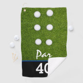 Golf Par 40. Geburtstag Party Golfer Geburtstag Golfhandtuch (Insitu)
