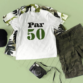 Golf Par 50. Geburtstag mit Anzahl T-Shirt