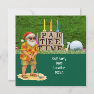 Golf Par Abschlagparty Weihnachtsmann Weihnachtsma Save The Date