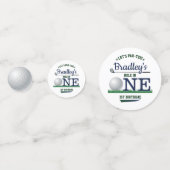 Golf PAR-T-SHIRT 1. Geburtstag Foto Konfetti (Vorderseiten)