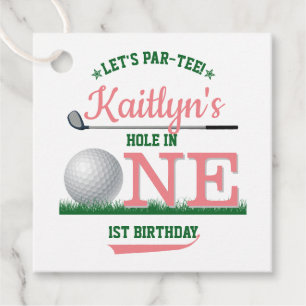 Golf PAR-T-SHIRT 1. Geburtstag Geschenkanhänger