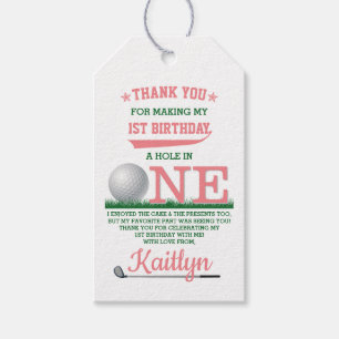 Golf PAR-T-SHIRT 1. Geburtstag Geschenkanhänger