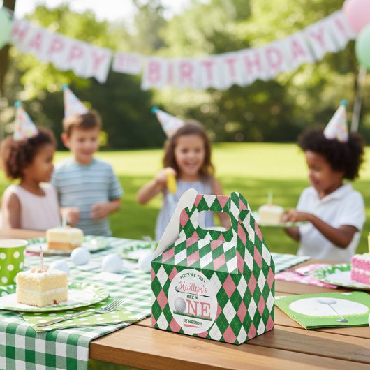 Golf PAR-T-SHIRT 1. Geburtstag Geschenkschachtel