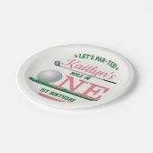 Golf PAR-T-SHIRT 1. Geburtstag Pappteller (Schrägansicht)