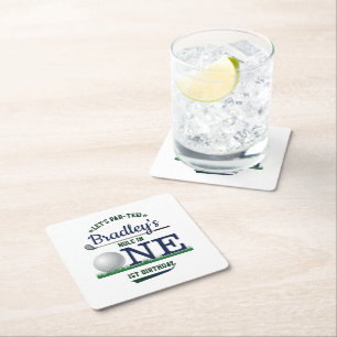 Golf PAR-T-SHIRT 1. Geburtstag Rechteckiger Pappuntersetzer