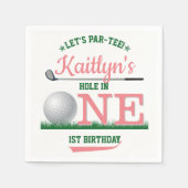 Golf PAR-T-SHIRT 1. Geburtstag Serviette (Vorderseite)