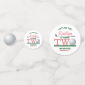 Golf PAR-T-SHIRT 2. Geburtstag Foto Konfetti (Vorderseiten)