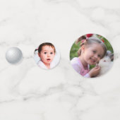 Golf PAR-T-SHIRT 2. Geburtstag Foto Konfetti (Rückseiten)