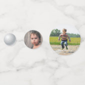 Golf PAR-T-SHIRT 2. Geburtstag Foto Konfetti (Rückseiten)