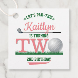 Golf PAR-T-SHIRT 2. Geburtstag Geschenkanhänger